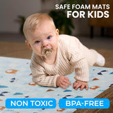 Reversible baby play mat